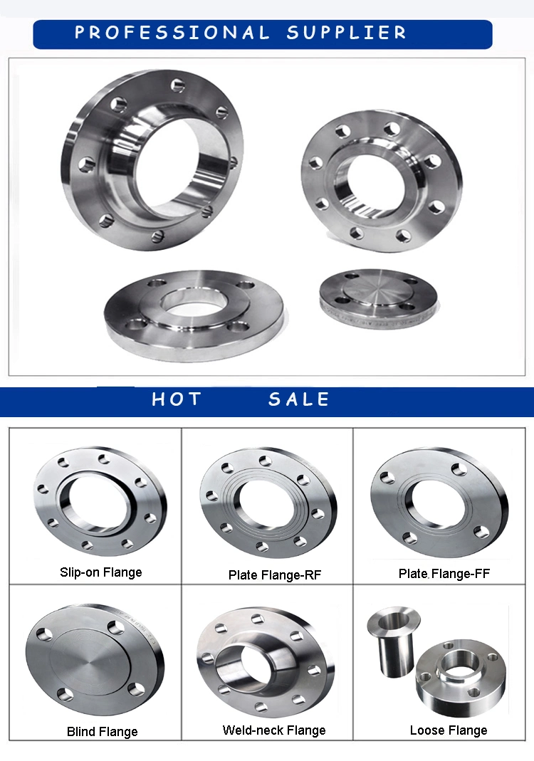 ANSI/DIN/En1092 Forged Carbon/Stainless Steel Pn10/16 Welding Neck/Blind/Slip on/Flat Plate/Socket RF/FF Pipe Flanges